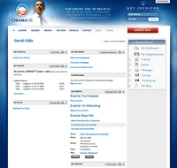 An example of a homepage on my.BarackObama.com